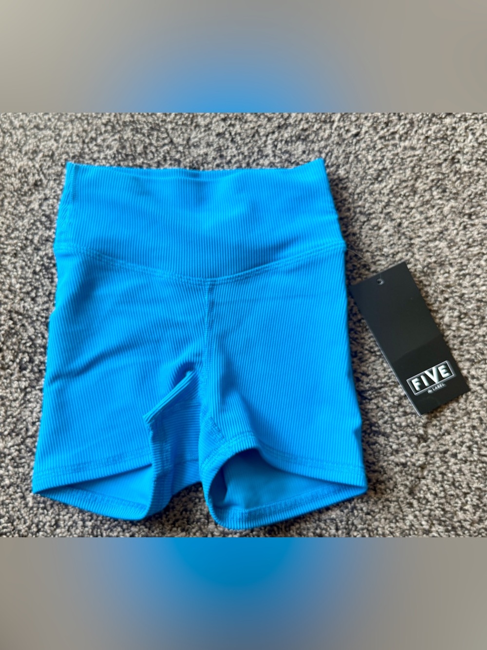 FIVE Kids Ribbed 3” Shorts — Bright Blue